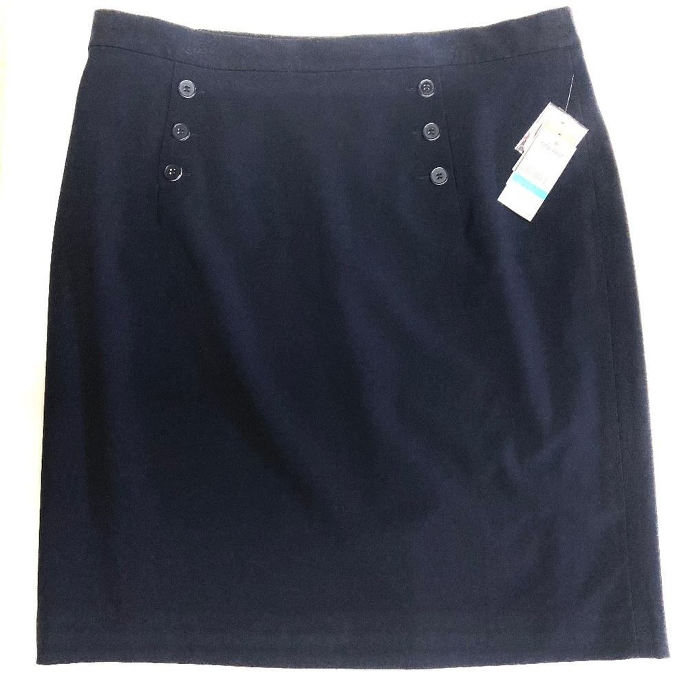 NWT Nine West Navy Skirt - Picture 1 of 8